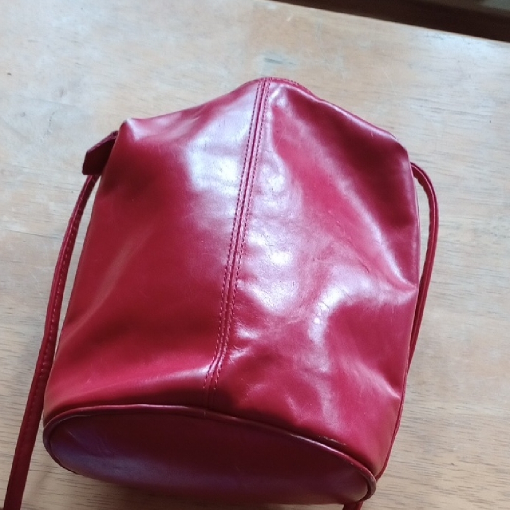 Wilsons Leather Red Mini Bucket Bag